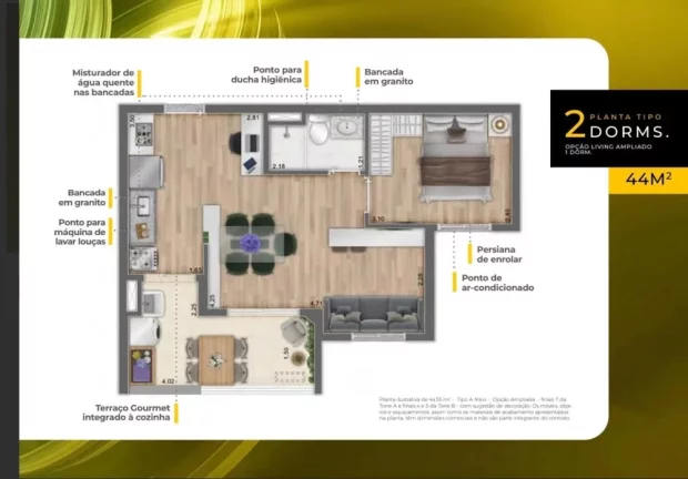 Imagem Apartamento com 2 Quartos à Venda, 44 m² em Vila Prudente - São Paulo