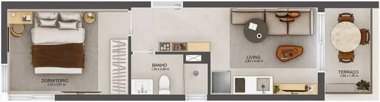 Imagem Apartamento Ubirapuera - 37M², 1 Dorm, Lazer Completo.