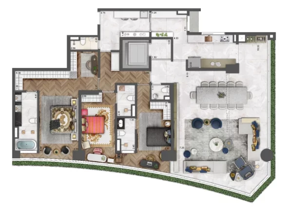 Imagem Villa Versace Residence: Cobertura duplex à venda em Moema, São Paulo-SP. 3 quartos, 3 suítes, 4 banheiros, 4 vagas, 291m².