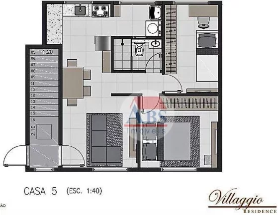 Imagem Casa com 2 dormitórios à venda, 48 m² por R$ 175.750,00 - Vila Ema - São Vicente/SP
