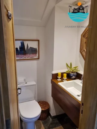 Imagem Casa para locação em condomínio com vista ao mar em Juquehy com 5 suítes, serviço de praia - Acomodação 10-12 pessoas | Juquehy Imobiliária