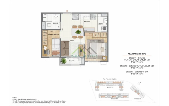 Imagem Apartamentos de 1 ou 2 quartos Residencial Cartola, São Cristóvão