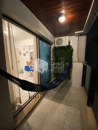 Imagem Apartamento para locação, Pitangueiras, Guarujá, 85m² com 2 dorm, 2 banheiros, 2 vgs com lazer, Camareira Diária, Mobiliado. Sinta a Brisa do Mar!