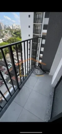 Imagem Apartamento 1 dormitório (SUITE), sala e cozinha integradas, varanda, sem vaga. 26m². Infraestrutu...