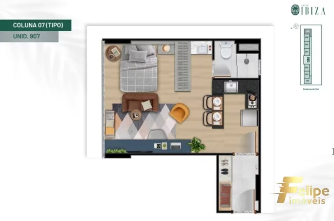 Imagem APARTAMENTO STUDIO NA PRAIA DE ITAPARICA / VILA VELHA - ES