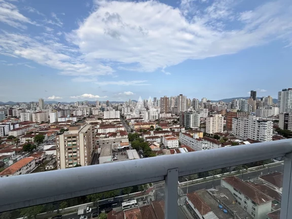 Imagem Apartamento Cobertura Duplex com 3 dormitórios e 2 vagas demarcadas - Marapé / Santos