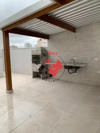 Imagem Cobertura nova com elevador,105m2 , 2 dorms c suíte, quintal e churrasq ,2 vagas , Santa Maria, Santo André