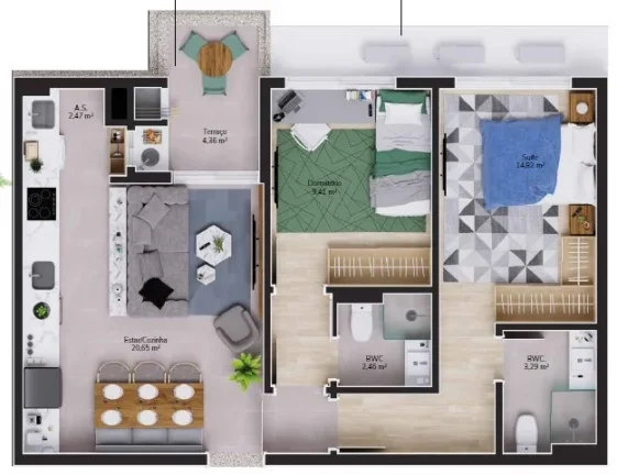 Imagem Apartamento 3 Dormitórios para venda em Florianópolis - SC