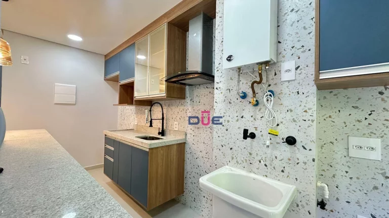 Imagem Apartamento novinho lindamente decorado, no Marapé em Santos. 2 quartos sendo 1 asuite, varanda, lazer completo. 30 itens de lazer