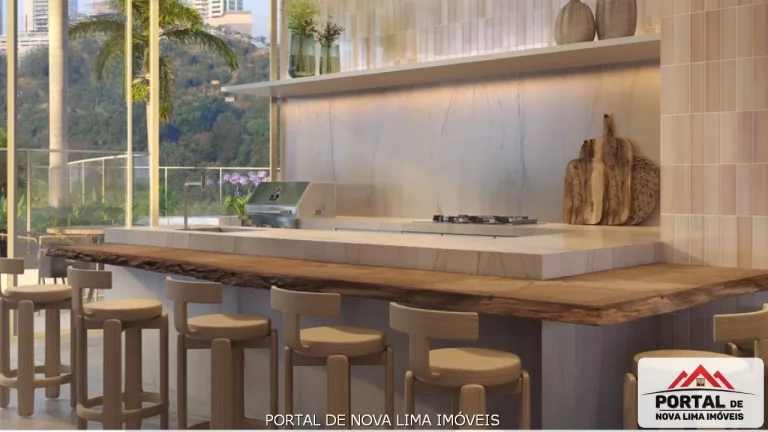 Imagem Apartamentos de 3 quartos a venda no Vale do Sereno, 128 m² 1 Suíte com Closet e 2 semi-suítes, sala com varanda e lavabo, ampla cozinha