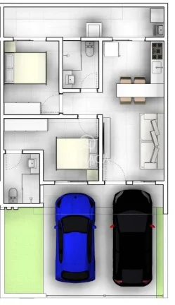Imagem Casa 2 Dormitórios, 1 suíte 2 banheiros 2 vagas de garagem itajuba