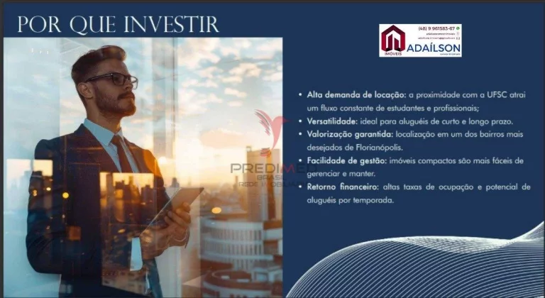 Imagem Unidades habitacionais do Smart 1 Trindade Estúdios FLORIANOPOLIS SC