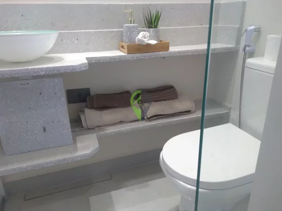 Imagem Apartamento mobiliado em Aparecida, frente mar em Santos/SP