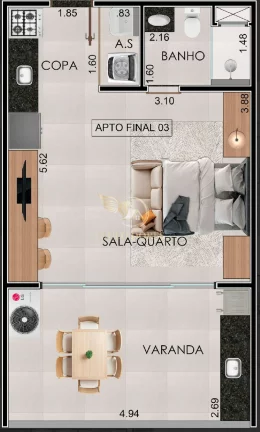 Imagem LANÇAMENTO DE APARTAMENTOS COM 2 DORMITÓRIOS ENTRE AS PRAIAS GRANDE E TENÓRIO, A POUCOS METROS DO MAR