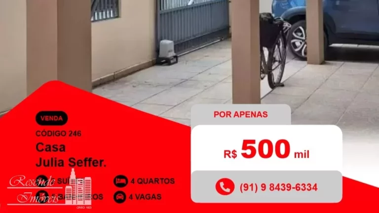 CASA A VENDA NO JULIA SEFFER.