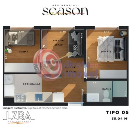 Imagem APARTAMENTO À VENDA 2 DORMITÓRIOS 1 VAGA SEASON TUCURUVI SÃO PAULO