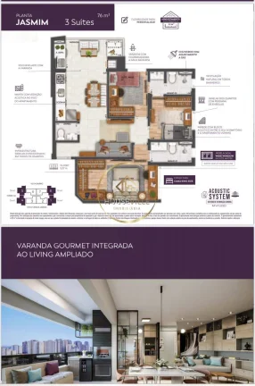 Imagem Apartamento, 2 ou 3 dormitórios ( 3 suítes), 2 vagas, hobby-box, Wonder.