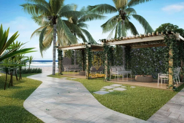 Imagem Cobertura em condomínio fechado estilo resort pé na areia com varanda e jacuzzi privativa - CO0031
