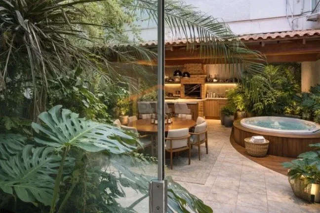 Imagem Sobrado com 230 m² de área útil, com 4 dormitórios, sendo 3 suítes, e 5 banheiros. Possui sala ...