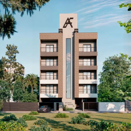 Imagem LANÇAMENTO no Centro de Navegantes do Residencial Arcanjo Miguel com 1 suíte mais 1 dormitório e sacada com churrasqueira