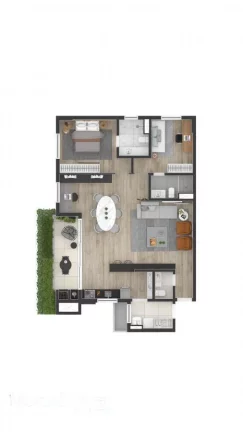 Imagem Apartamento para Venda em Curitiba, Centro, 2 dormitórios, 1 suíte, 2 banheiros, 1 vaga