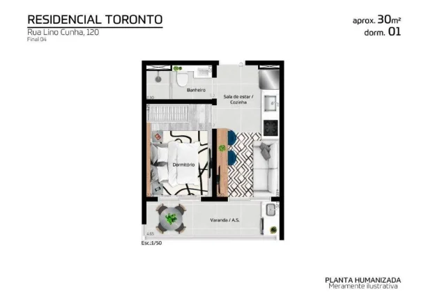Imagem Apartamento de 1 2 e 3 Dormitórios na Cidade Patriarca