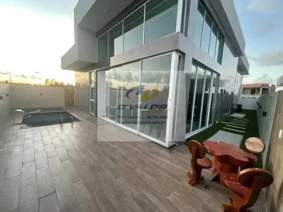 Imagem Vendo casa em condomínio fechado, com 250m², sala para 3 ambientes, 3 suítes, escritório e 4 vagas