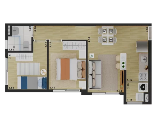 Imagem Apartamento com 2 Quartos à Venda, 42 m² em Mooca - São Paulo