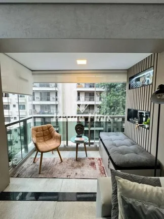 Imagem Flat disponível para venda no Saint Charles Residence Service na Vila Nova Conceição, com 42m², 1 dormitório e 1 vaga
