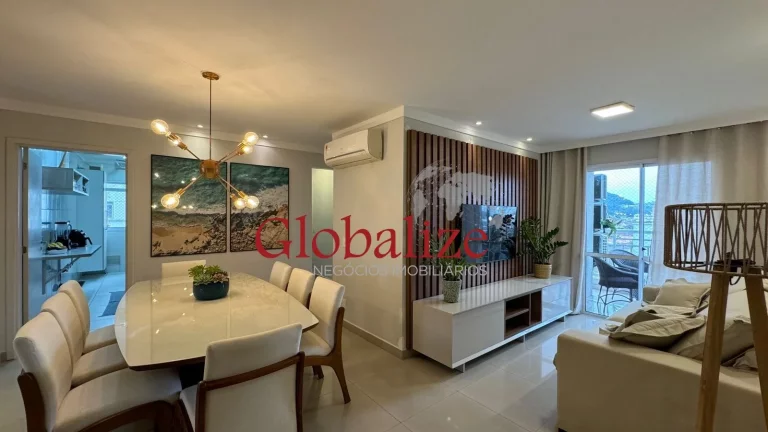 Imagem Apartamento mobiliado com varanda de 84 metros 1 suite 2 dormitórios 1 vaga coletiva suficiente localizado no Marapé Santos R$835.000,00