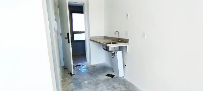 Imagem Studio 23M², 1Q, 1 Banheiro, Varanda, Academia, Piscina, Lavanderia, Coworking, Horta, Salão de Festas, Espaço Gourmet, Jardim.