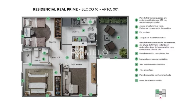 Imagem Venha conhecer o seu novo apartamento em Camaragibe com 2 quartos.