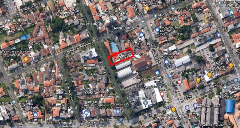 Imagem Terreno à venda, 1118 m² por R$2.600.000 - R. Dr. Pedro Augusto Mena Barreto Monclaro, 130 - Água Verde - Curitiba/PR
