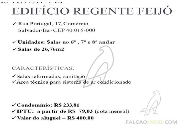 Imagem Sala Comercial para Locação em Salvador / BA no bairro Comércio