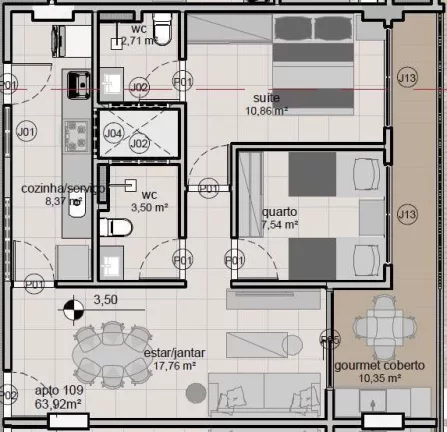 Imagem Apartamento à venda, 64 m² por R$ 1.038.216,32 - Intermares - Cabedelo/PB Imagem Apartamento à venda, 64 m² por R$ 1.038.216,32 - Intermares - Cabedelo/PB