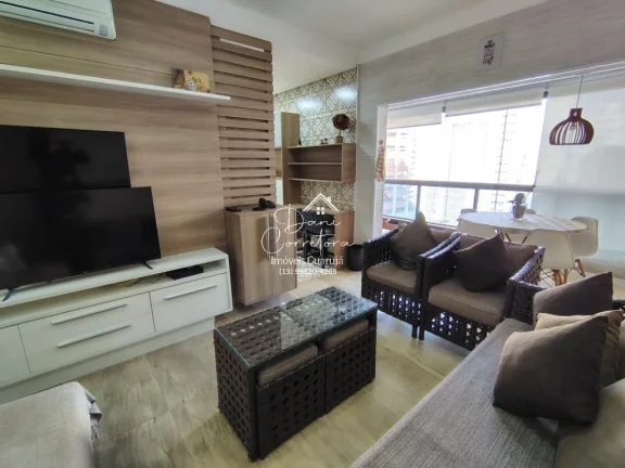 Imagem Aluguel de Apartamento de 2 Quartos com Suíte, lazer, varanda gourmet e 2 Vagas de Garagem em Pitangueiras, Guarujá-SP