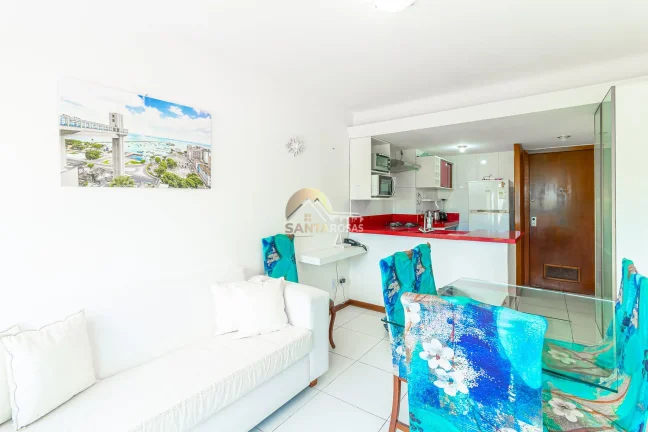 Imagem Ondina Apart Hotel: 75 m², andar alto, nascente, varanda com vista mar, 2 quartos (1 suíte), 1 vaga