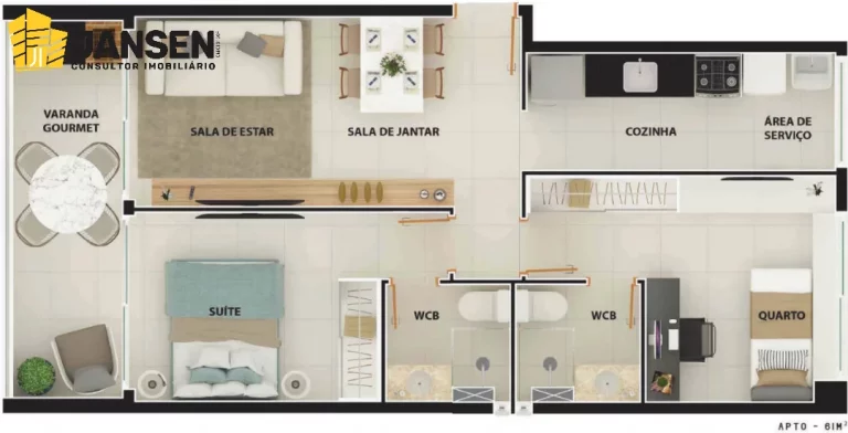 Imagem MINDSET, APARTAMENTOS COM 01, 02 E 03 QUARTOS EM MANAÍRA