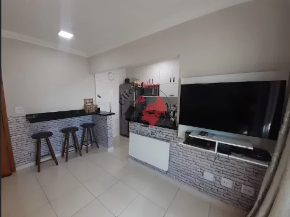 Imagem Apartamento á 500m2 da Praia ,Mobiliado ,2 dorm, 1 suíte,varanda grill, 1 vagas, 61 m2 ,bairro Guilhermina,Praia grande