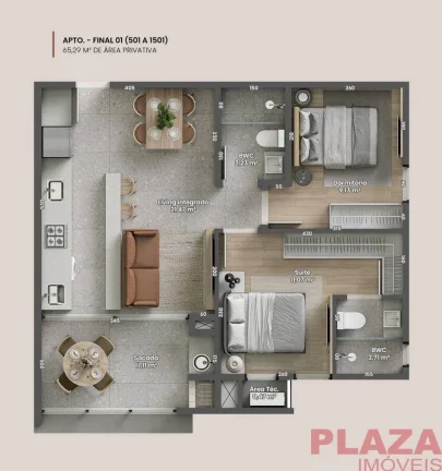 Imagem Apartamento de 1 dormitorio em Camboriú