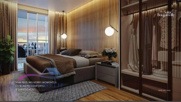 Imagem Em amplos apartamentos de 2 quartos com 1 ou 2 suítes de 70 a 80m², varanda gourmet e 2 vagas na garagem, tudo com muito conforto e sofisticação.