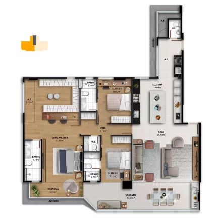 Imagem APARTAMENTO RESIDENCIAL em Vitória - ES, Santa Luíza