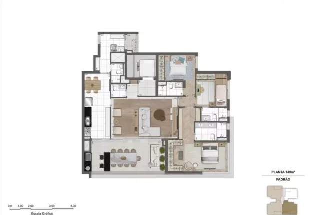 Imagem Apartamento à venda em Moema. Avenida Cotovia, 611.