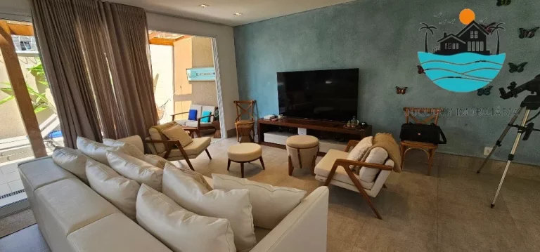 Imagem Casa em Condomínio, 30 metros da praia para Temporada em Juquehy c/ 4 suítes, piscina ... churrasqueira pv - max. 10 pessoas | Juquehy Imobiliária