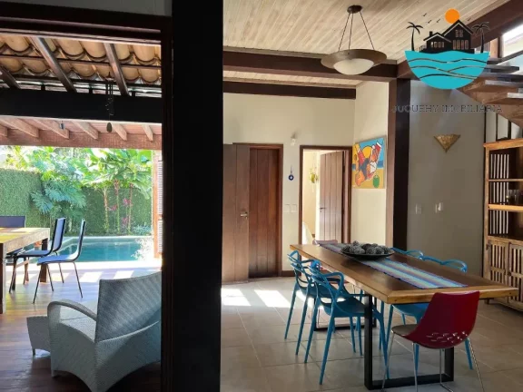 Imagem Casa bem localizada - Praia de Juquehy, 450 metros da praia, piscina, churrasqueira, 6 dormitórios, acomoda 14 pessoas | Juquehy Imobiliária