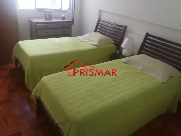 Imagem 2 dormitorios + dependencia de empregada, frente ao mar, pompéia 1 vaga