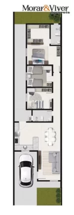 Imagem Casa para Venda em São José dos Pinhais, Cruzeiro, 3 dormitórios, 1 suíte, 2 banheiros, 2 vagas