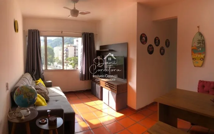 Imagem Apartamento à venda na Enseada, Guarujá-SP: 3 quartos, 2 salas, 2 banheiros, 1 vaga de garagem - 70,00 m² de área.