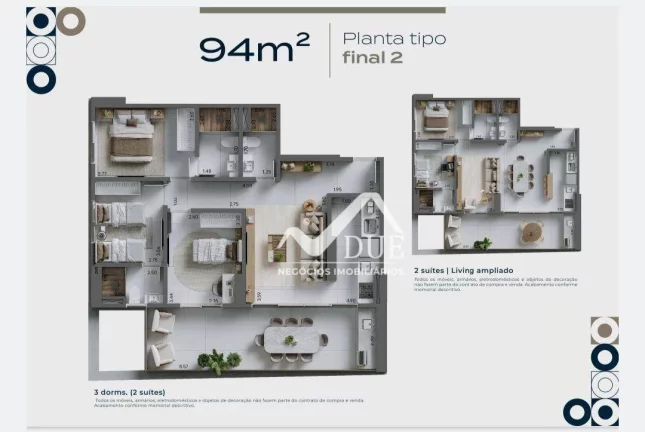 Imagem Apartamento com 3 dormitórios à venda, 96 m² por R$ 1.177.313,00 - Ponta da Praia - Santos/SP