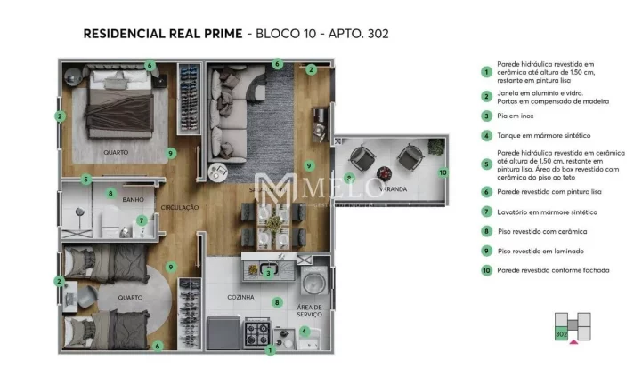 Imagem Venha conhecer o seu novo apartamento em Camaragibe com 2 quartos.